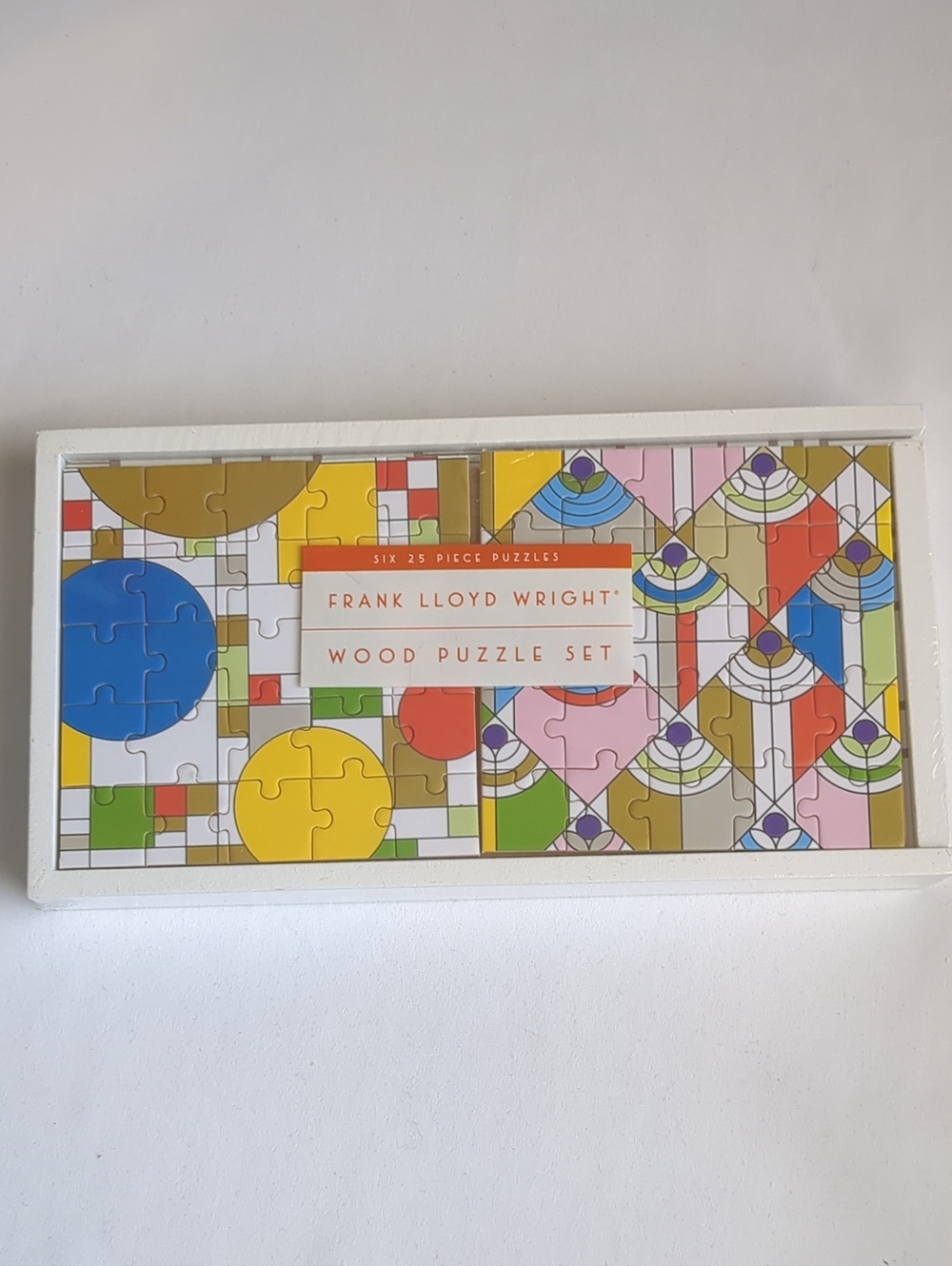 Frank Lloyd Wright Wood Puzzles Six 25 Piece Puzzles